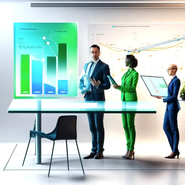 Illustration of data insights powering business growth